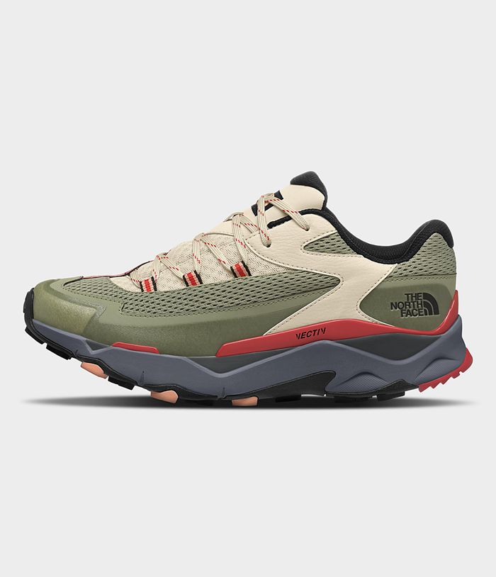 The North Face VECTIV Taraval Mens Hiking Shoes Green/Beige 231680-GMO